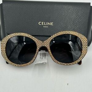 Women's Celine Havana brown crystal sunglasses made in Italy